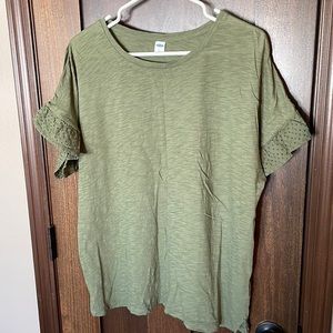 Old Navy Eyelet Trim Top